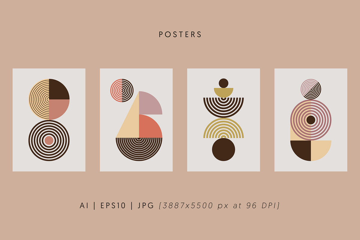 Mid-Century Modern Posters, a Decorative Illustration by Léo Alexandre (Photo 3 of 11)