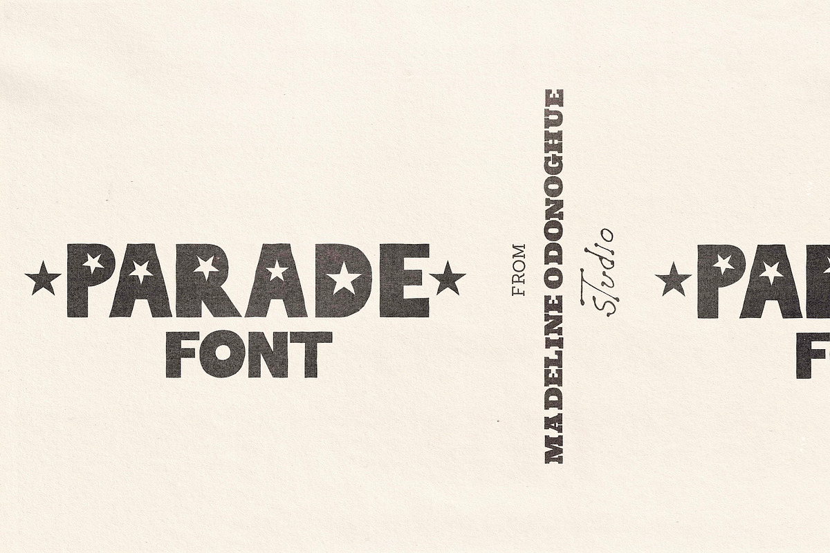 Parade Hand Crafted Font, a Handwritten Font by Madeline ODonoghue Design (Photo 1 of 5)