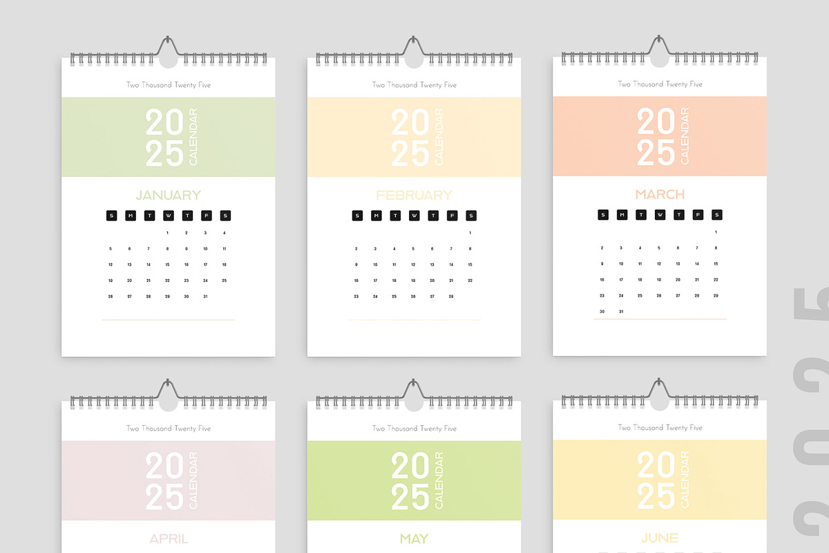 Clean Calendar Design 2025, a Stationery Template by ContestDesign (Photo 2 of 4)