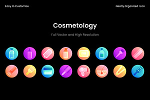 Cosmetology Beauty Icons, a Duotone Icon by Wencory