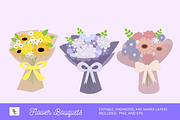 Flower Bouquets, a Seasonal Illustration by Raafeya's Crafts (Thumbnail 1 of 4)