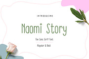 Naomi Story - Casual Sans Serif Font, a Sans Serif Font by sereneowl (Thumbnail 1 of 4)