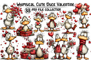 Whimsical Duck Valentine Clipart, an Illustration by Dream Creation (Thumbnail 1 of 6)