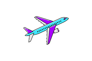 Airplane icon., a Transportation Illustration by incomible
