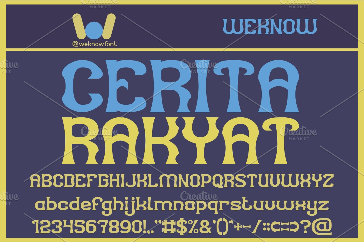Cerita Rakyat Font, a Font by weknow (Photo 1 of 5)