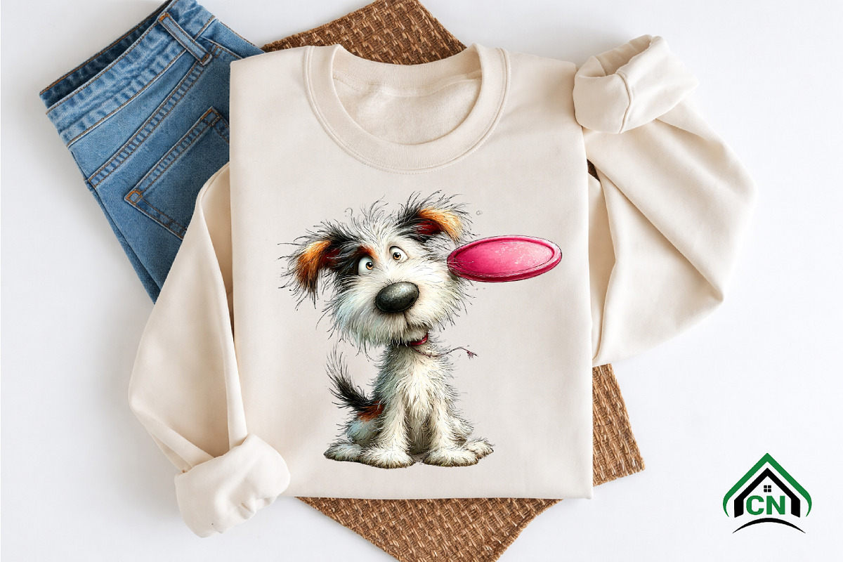 Whimsical Summer Dogs Clipart, an Illustration by Craft Nest (Photo 9 of 12)
