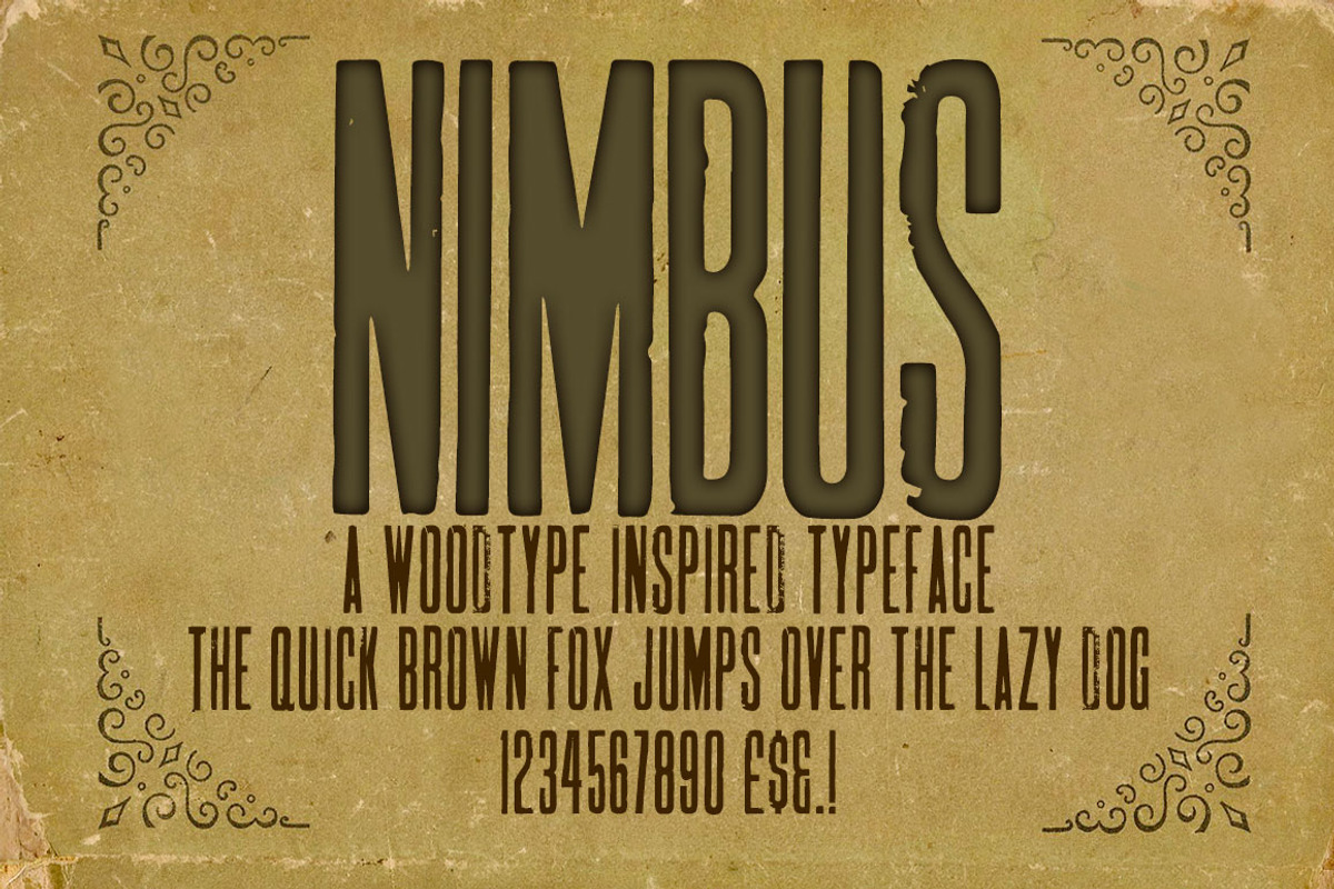 Nimbus Condensed Woodblock Font