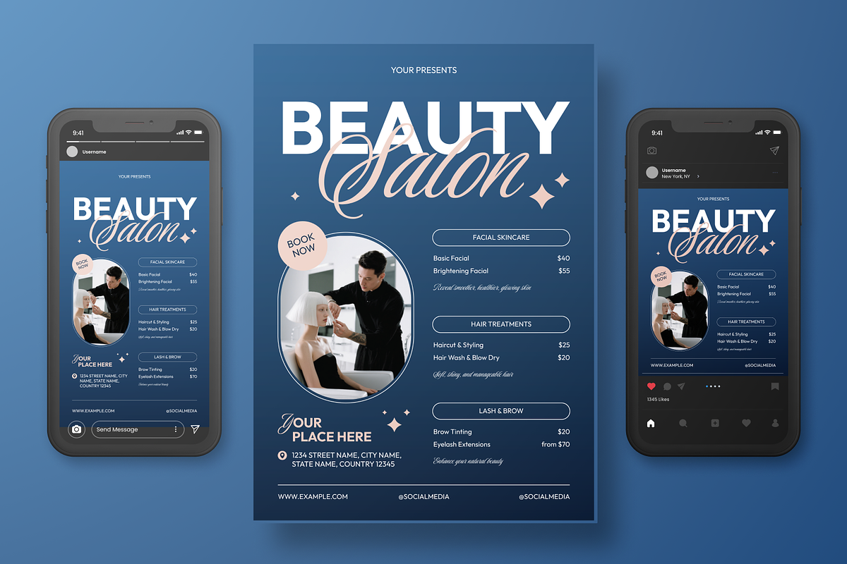 Beauty Salon Pricelist Flyer Set, a Flyer Template by Annora Studio (Photo 3 of 6)