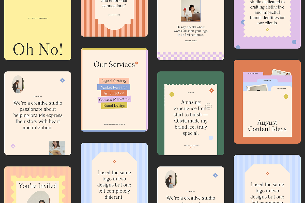 Playful Aesthetic | Social Media Kit, a Social Media Template by Studio Provo (Photo 3 of 6)