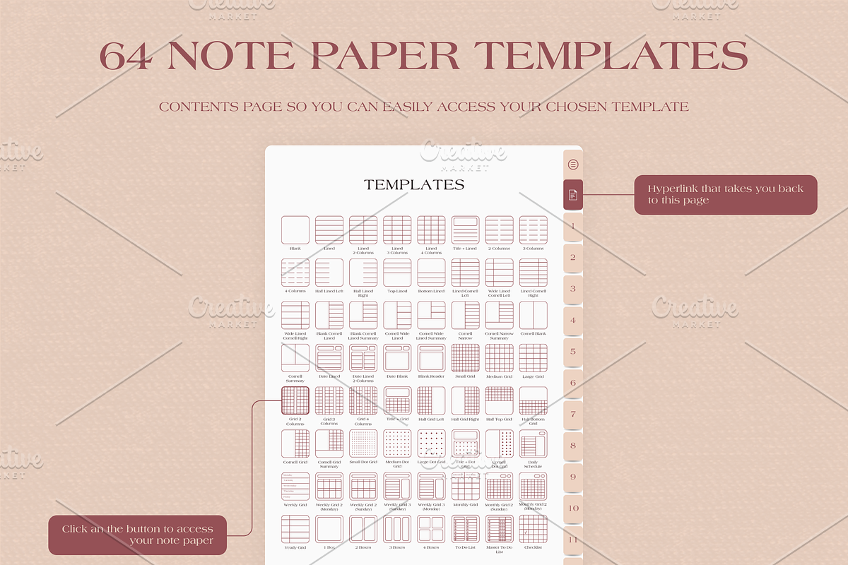 Digital Notebook For Goodnotes, a Stationery Template by Digital_Mind (Photo 2 of 10)
