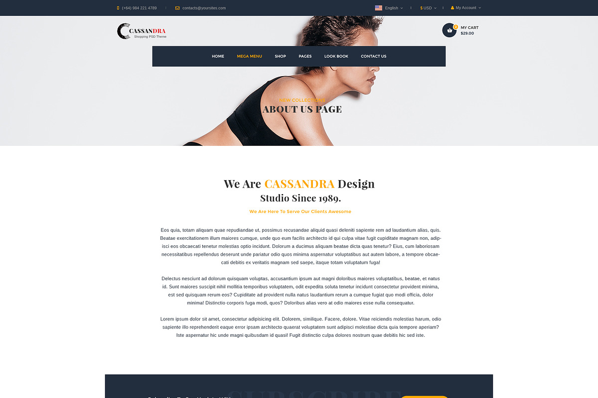 Cassandra - Sport & Gym - Muse Theme, a Websites & App Template by DigitalCenturySF (Photo 6 of 7)