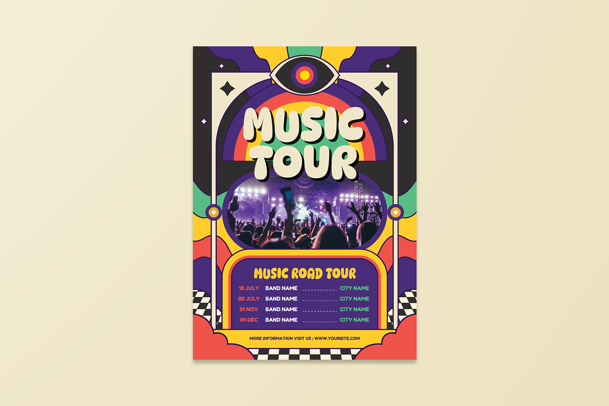 Music Tour Flyer, a Flyer Template by MMPixelCraft (Photo 4 of 5)