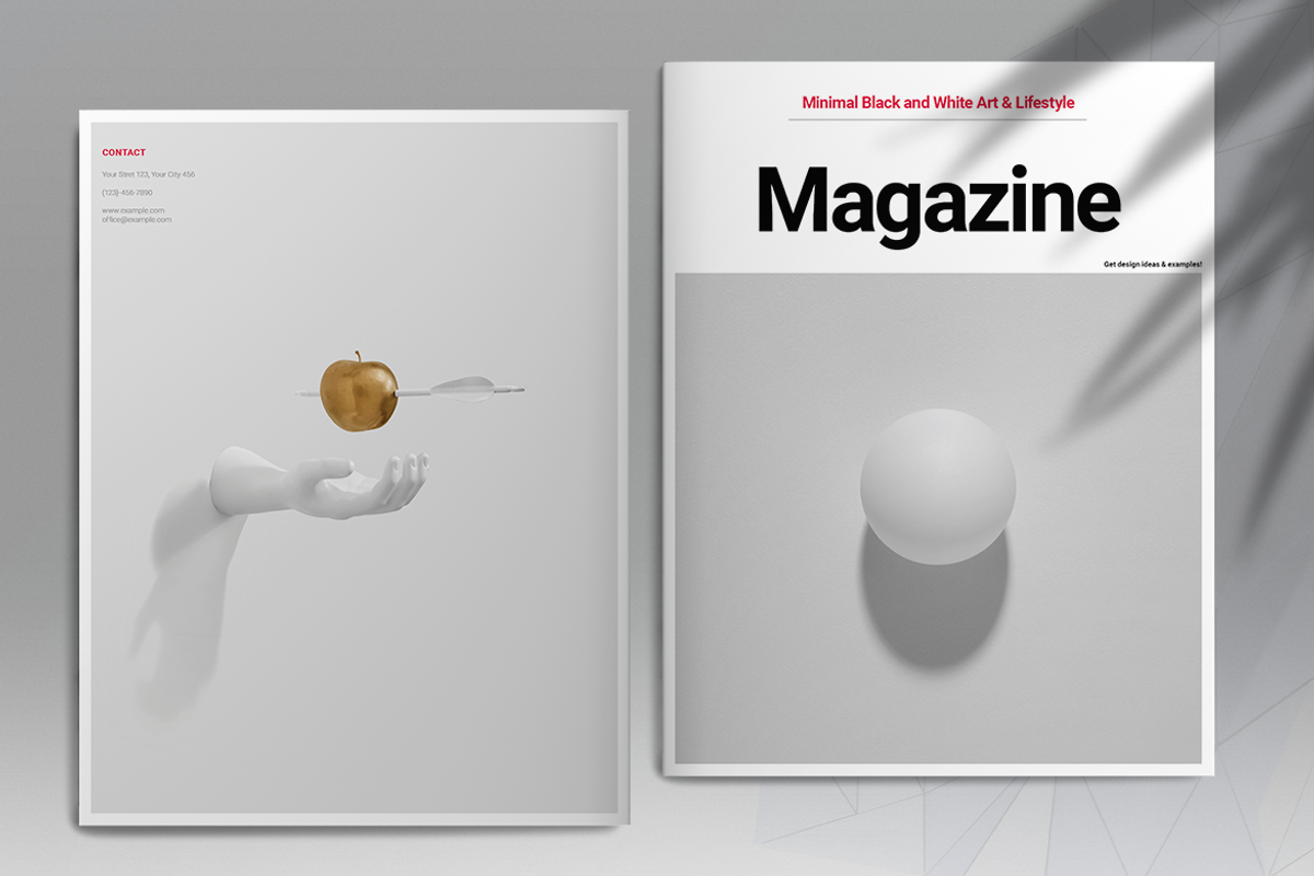 Red and Black Magazine Template, a Magazine Template by Boris Cupac