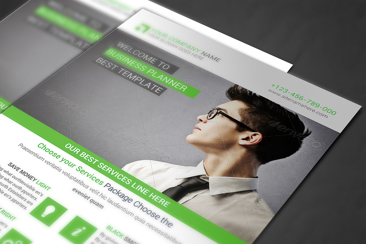 Corporate Business Flyer Template, a Flyer Template by AfzaalGraphics (Photo 4 of 4)