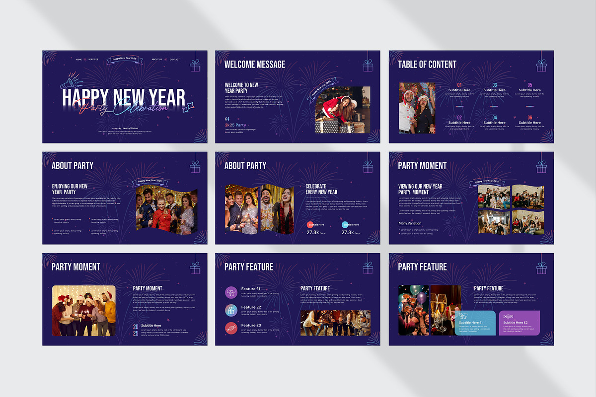 Happy New Year Presentation, a Presentation Template by evgenystudio (Photo 6 of 8)