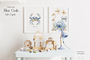 Watercolor Blue Crab Life Cycle Set, an Education Illustration by MayaNavits (Thumbnail 6 of 8)