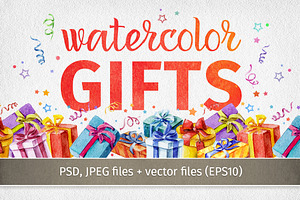 Watercolor gifts collection.