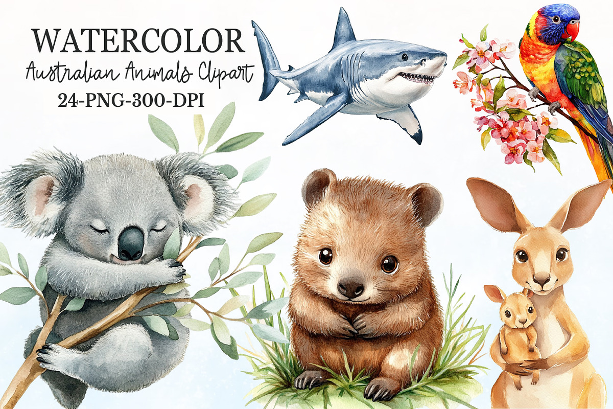 Australian Animals Sublimation Clipa, a Seasonal Illustration by Rose Art (Photo 1 of 4)