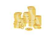 Cash money, coins set + backgrounds, a Finance Illustration by PaperTrident (Thumbnail 10 of 12)