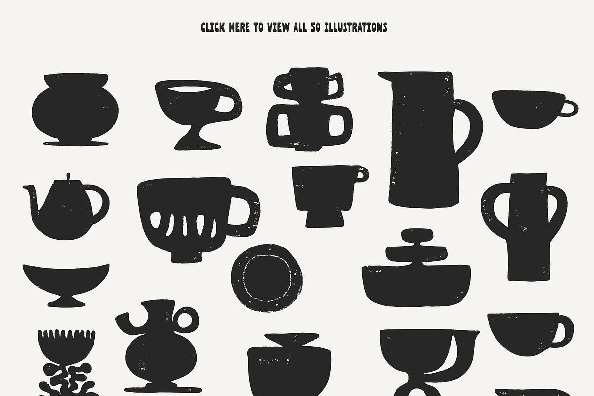Clayforms: 50 Textured Pottery Forms, an Object Illustration by Veyla (Photo 3 of 12)