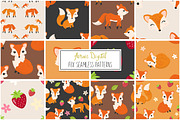 Fox Seamless Vector Patterns + Paper, a Pattern Graphic by Avenie Digital (Thumbnail 1 of 2)