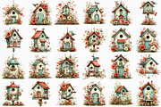 Whimsical Spring Birdhouse Clipart, an Illustration by Craft Nest (Thumbnail 6 of 11)
