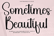 Sometimes Beautiful, a Handwritten Font by InermediaSTUDIO (Thumbnail 1 of 8)