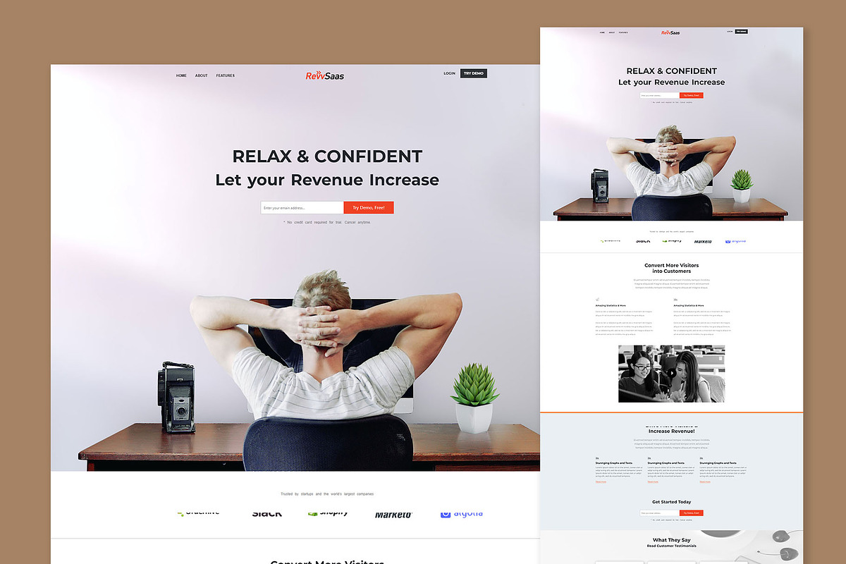 Saas Business Landing Page, a Landing Page Template by K_Srinivas