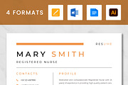 Registered Nurse Resume Template, a Resume Template by ResumeInventor (Thumbnail 1 of 9)