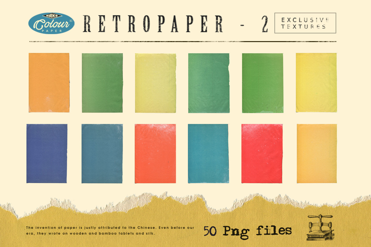 Retro paper colored, a Texture Graphic by Retro Machine (Photo 6 of 8)