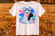 Halloween Ghost PNG,Leopard Ghost, a Seasonal Illustration by Libby Wishes (Thumbnail 2 of 3)