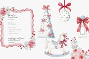 Grandmillennial Christmas Clipart, a Decorative Illustration by Patishop Art (Thumbnail 4 of 14)