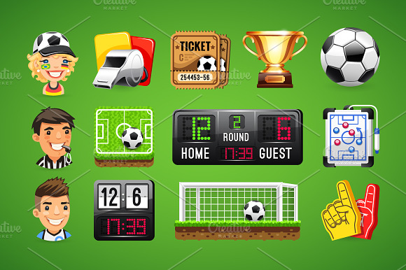Soccer Icons Set preview 3