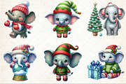 Christmas Elephant Clipart, an Illustration by Rose Art (Thumbnail 3 of 4)