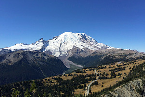 Snow on Mt. Rainier Sunrise