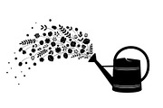 Floral Watering Can Design Bundle, an Illustration by Gaye Art (Thumbnail 5 of 31)