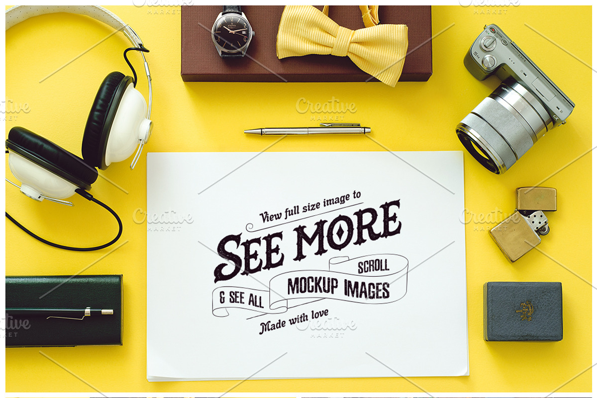 10 Hipster Mockups Pack, a Product Mockup by Victor Barac (Photo 3 of 3)