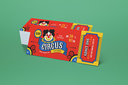 Flat Design Circus Festival Ticket, a Card Template by graphicook (Thumbnail 3 of 3)