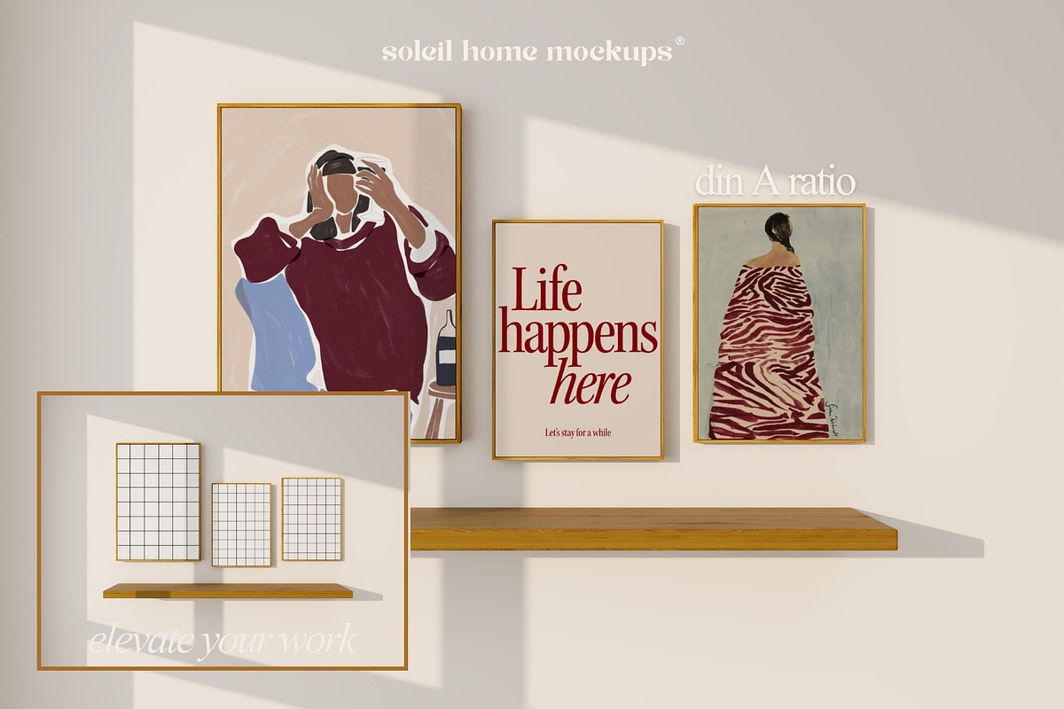 CHIARA | Minimalist Frame Mockup Set, a Household Mockup by SoleilHomeMockups (Photo 4 of 11)