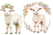 Spring Floral Baby Lamb Png, an Illustration by CitraGraphics (Thumbnail 3 of 5)
