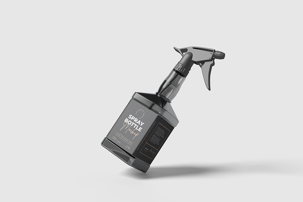Modern Spray Bottle Mockup, an Advertising Mockup by bimockup