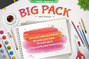 Big watercolor textures pack