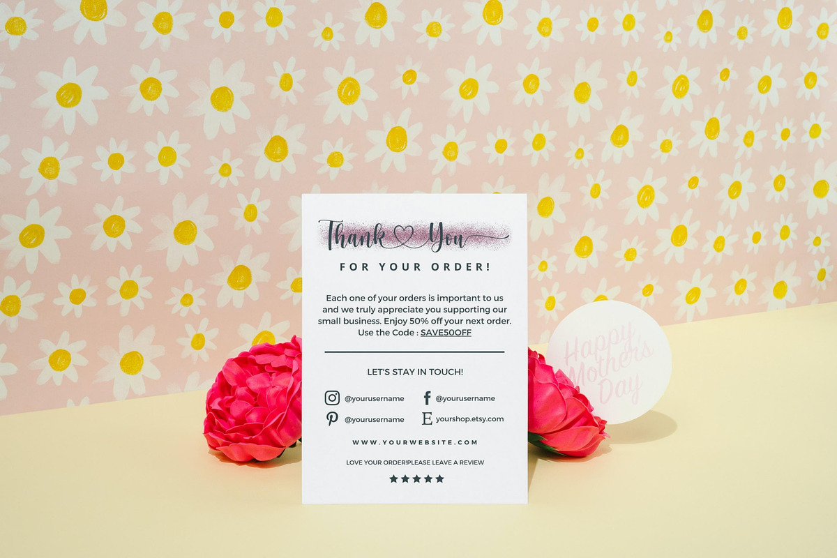 THANK YOU CARD FOR SMALL BUSINESS, a Flyer Template by Oskar Wantopi (Photo 3 of 8)