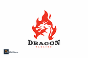 Burning Fire Dragon logo Design, a Branding & Logo Template by putra ...