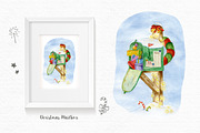 Mailboxes. Watercolor Hand drawn Set, a Decorative Illustration by NiKO (Thumbnail 5 of 5)