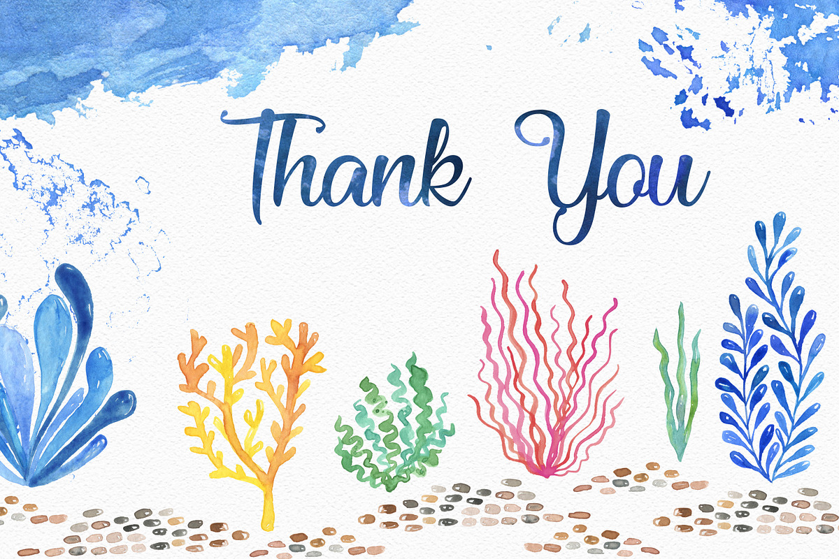 Ocean Friends Watercolor Clipart, an Animal Illustration by LeMagiqueBoutique (Photo 7 of 7)
