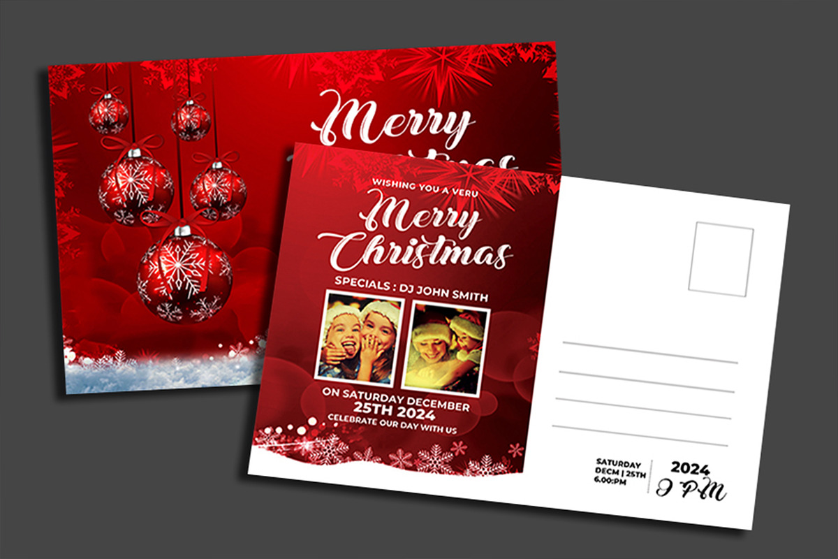 Christmas - Postcard Templates, a Card Template by AfzaalGraphics (Photo 2 of 3)
