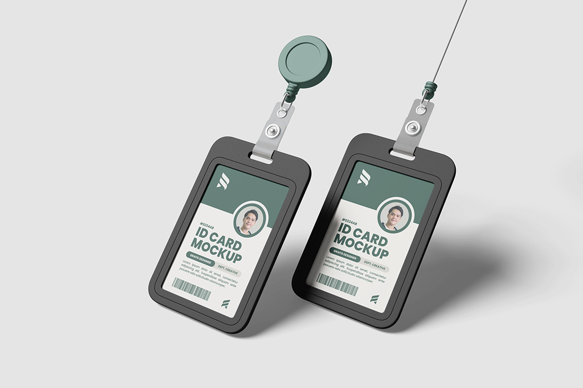 Modern ID Card Holder Mockup, an Advertising Mockup by bimockup