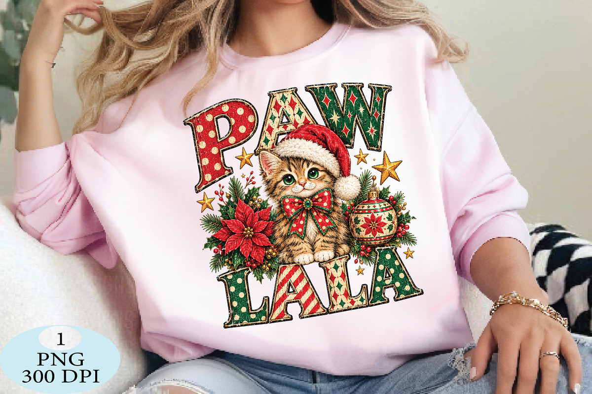 Christmas Cat Paw Prints PNG, a Seasonal Illustration by Daily.Designs (Photo 3 of 5)
