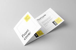 Tri-Fold Square Flyer Mockup